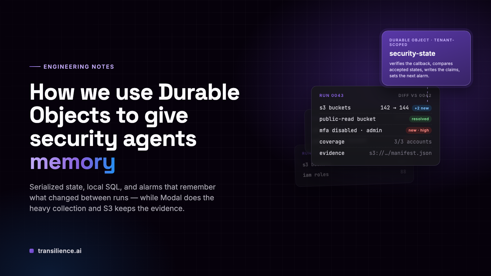 How We Use Durable Objects to Give Security Agents Memory